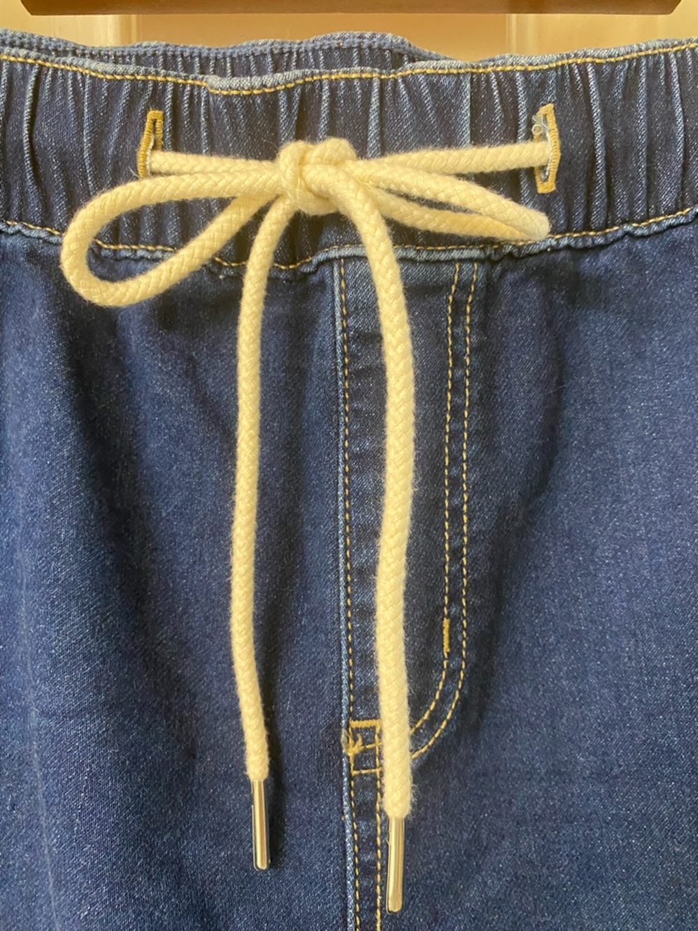Lane Bryant High Rise Pull On Drawstring Denim Jean Shorts Size 14 - Picture 7 of 16